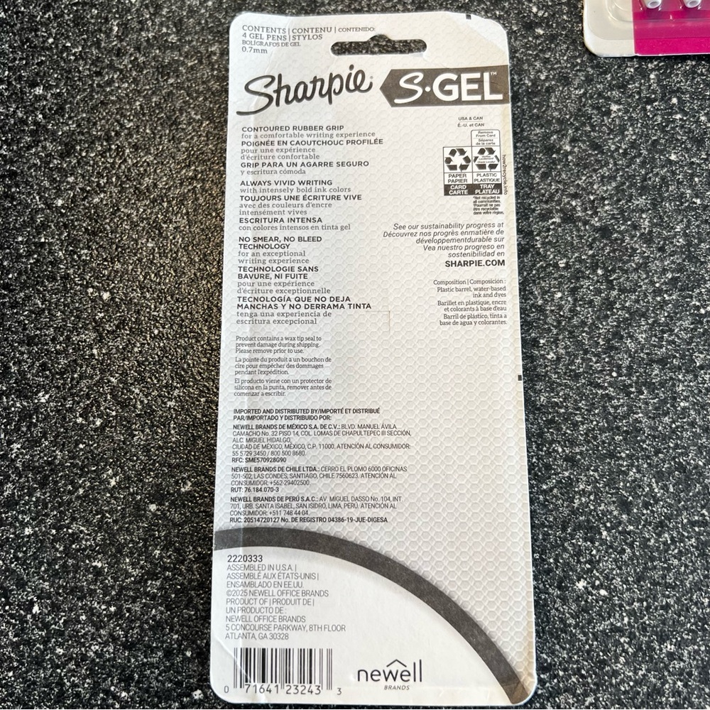 3 packs Sharpie S- Gel Pens, Medium Point 0.7mm
(4 count) Mixed Colors - Picture 4 of 8